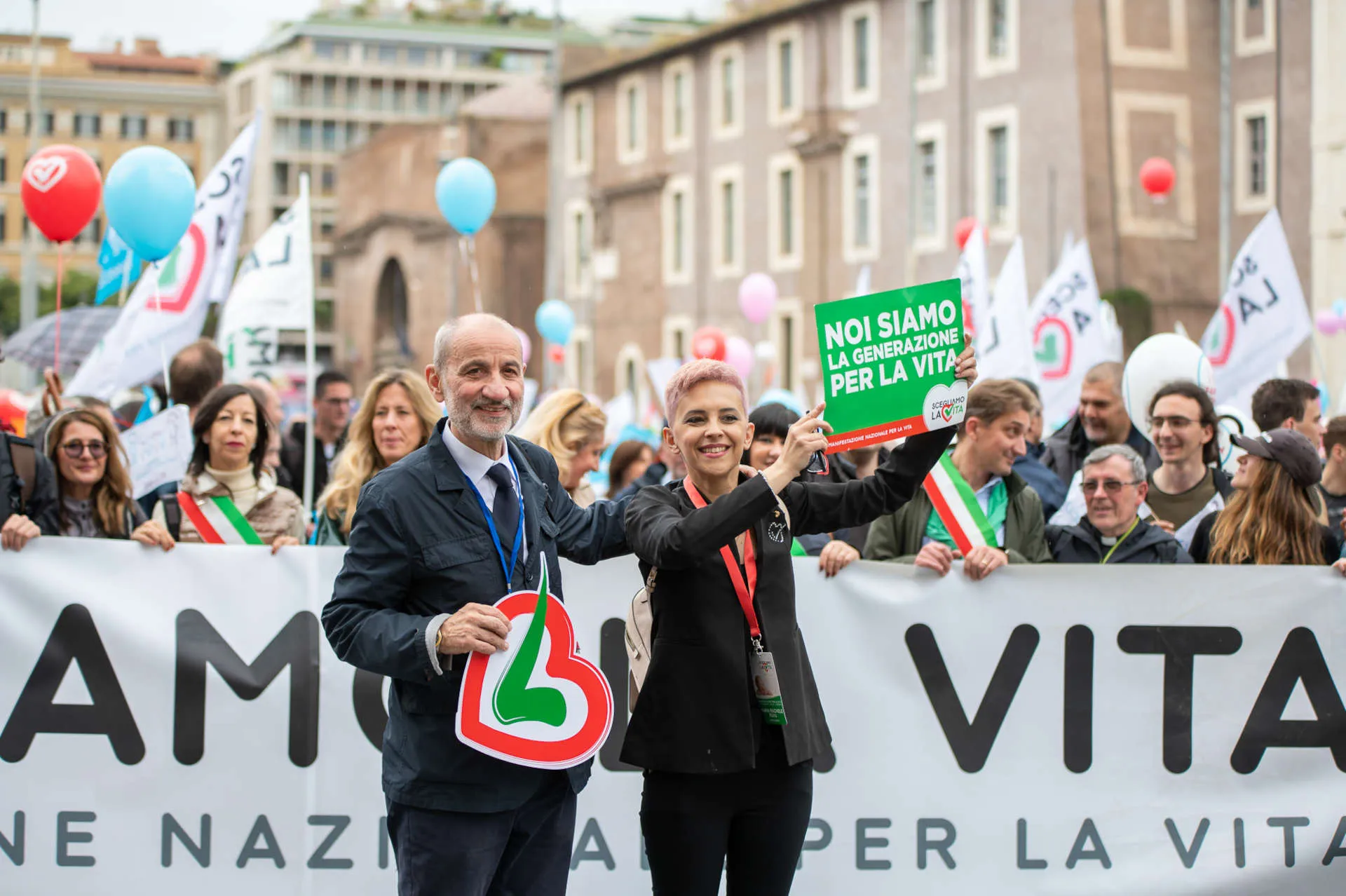 Partecipanti alla Manifestazione per la Vita